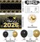 Graduation Decorations 2026, Black and Gold Balloon Garland Arch, Black and Gold Graduation Decorations with Congrats Grad Tablecloth and Class of 2026 Backdrop for High School College Grad Party